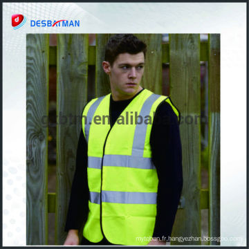 Gilet réfléchissant fluorescent de sécurité / gilet réfléchissant de sécurité de trafic pour la protection de travail de sécurité de RoadWay